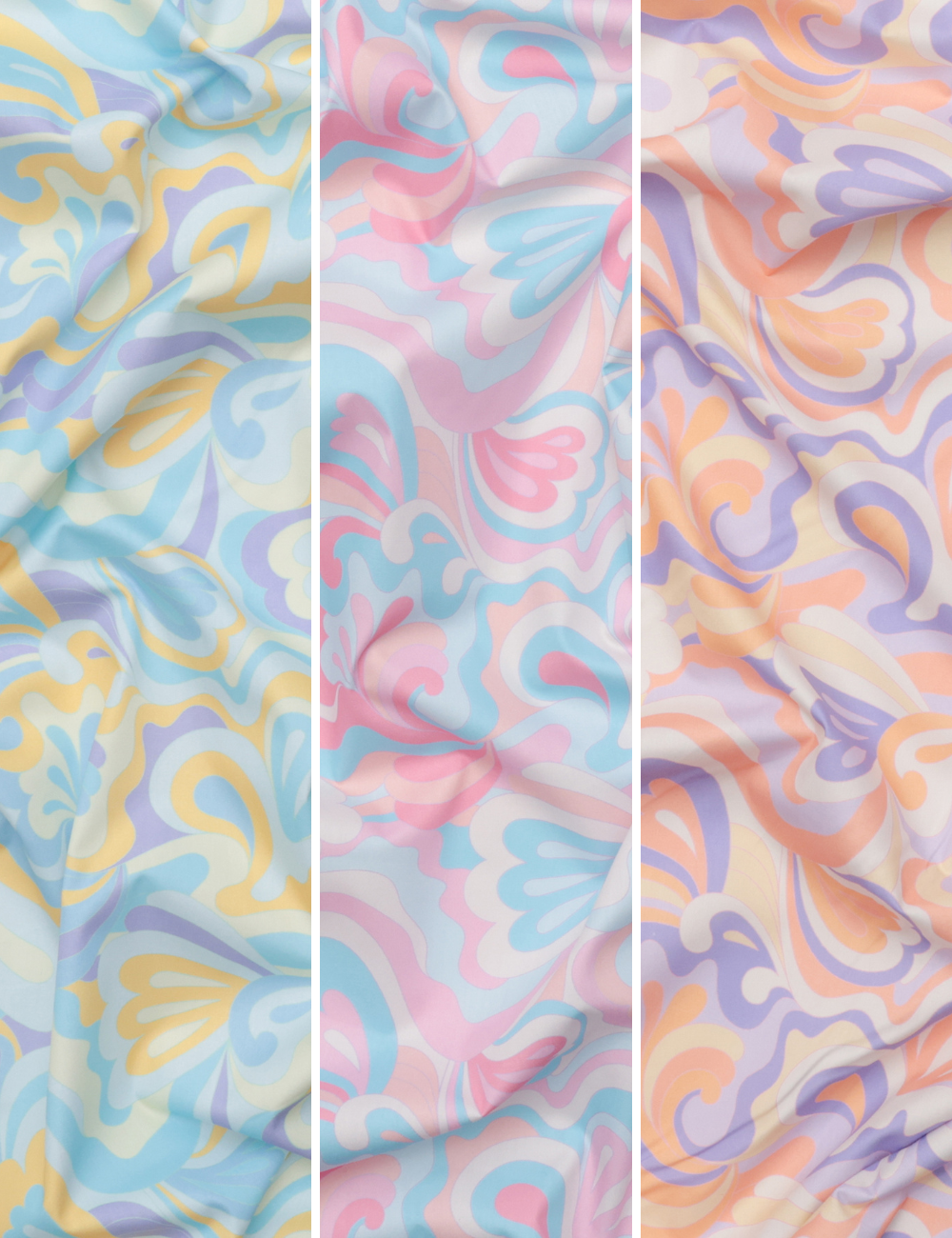 Cotton - Poplin - Digital Print - Groovy Swirls - Assorted