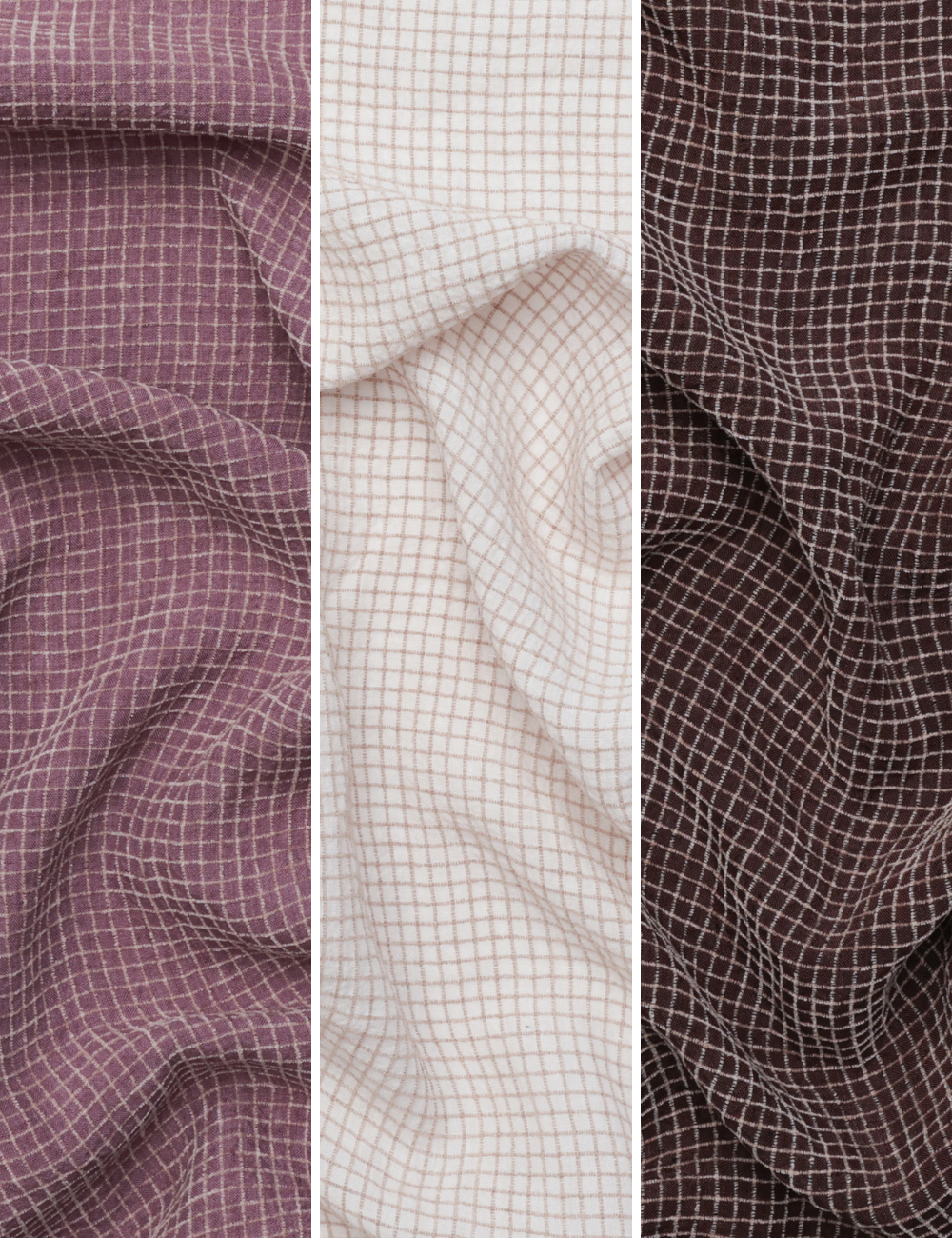 Linen Blend - Melange Yarn-Dyed - Check - Assorted