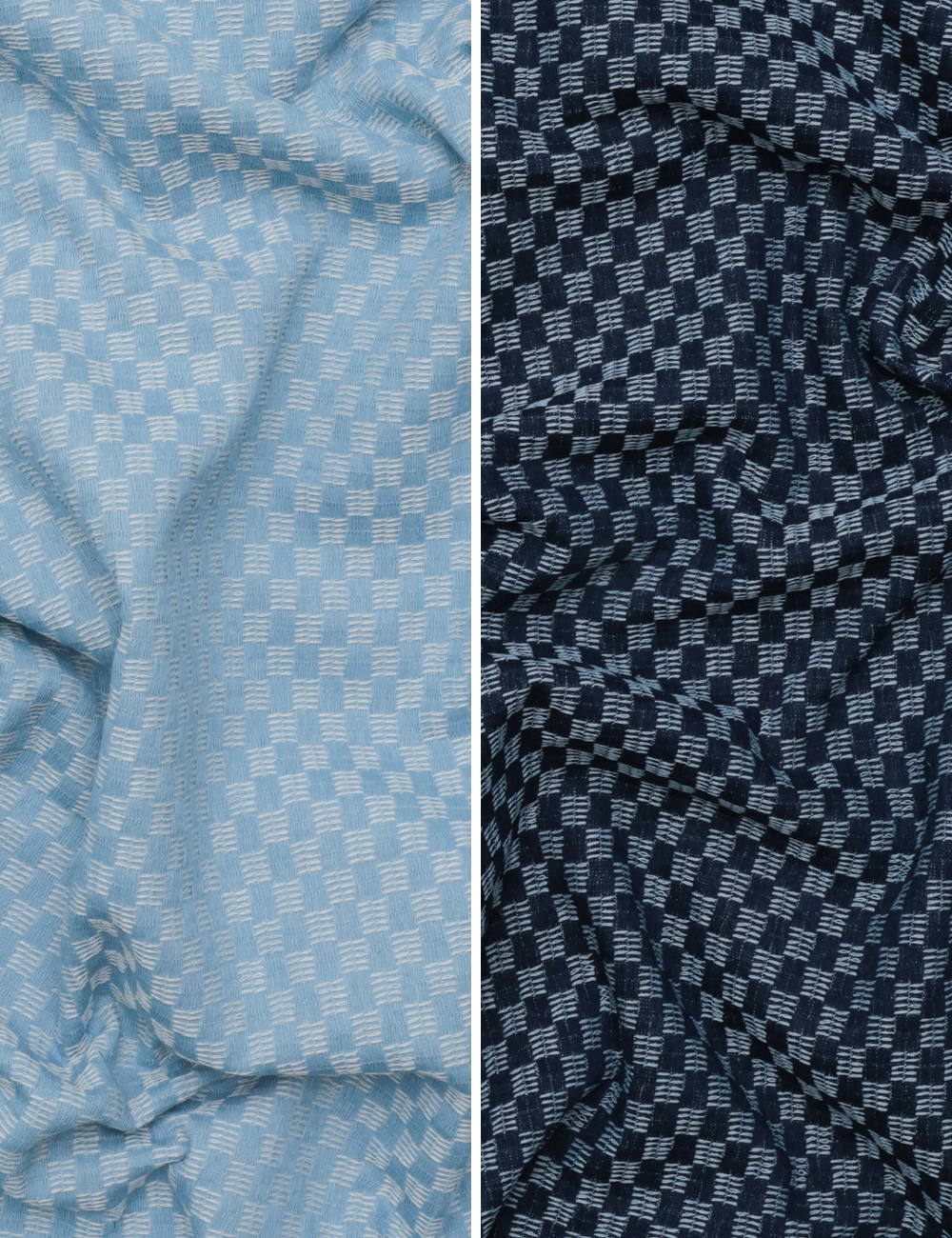 Cotton Blend - Indigo Carreau - Denim - Assorted