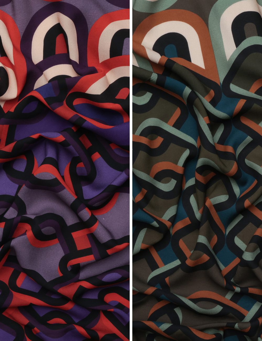 Viscose - Challis - Digital Print - Vintage - Assorted