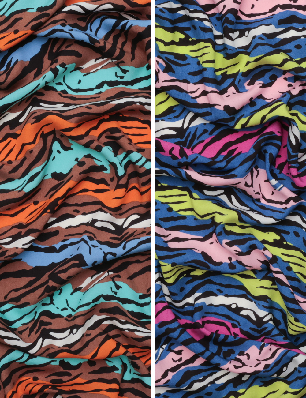 Rayon - Poplin Print - Animal Stripes - Assorted