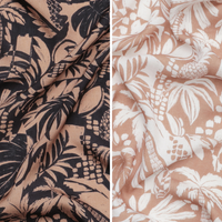 Rayon - Slub - Digital Print - Island Leaves - Assorted