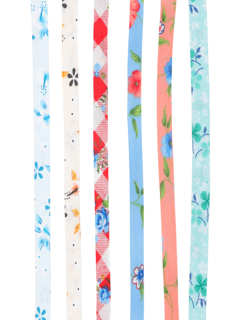 Poly Cotton Floral Bias - 13mm - Assorted