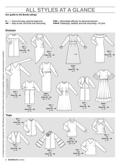 Burda Style - Pattern Magazine - 12/2023