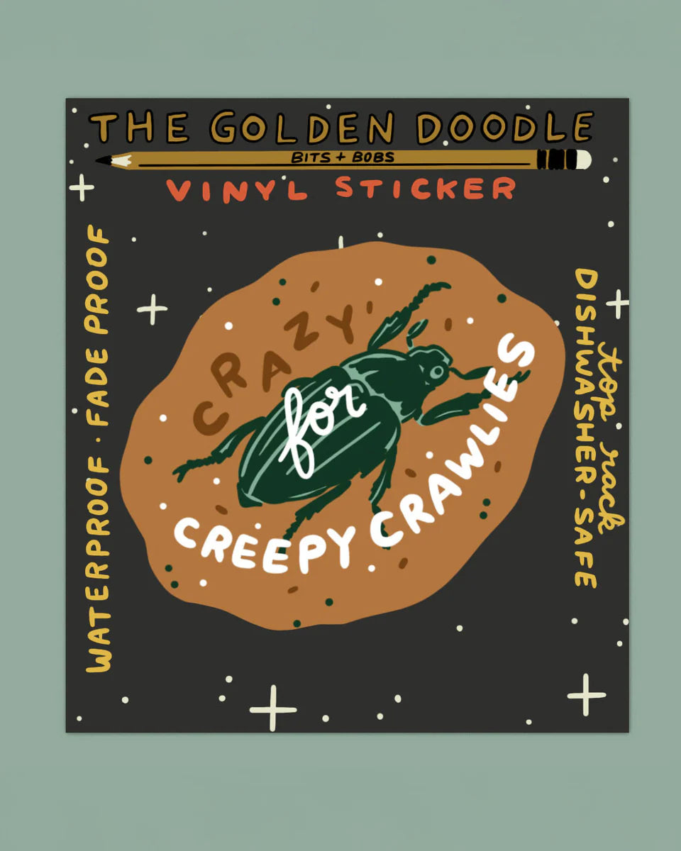 The Golden Doodle - Vinyl Sticker - Crazy for Creepy Crawlies