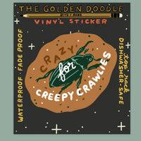The Golden Doodle - Vinyl Sticker - Crazy for Creepy Crawlies