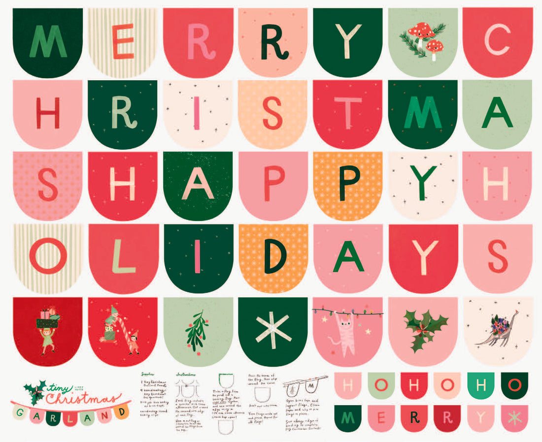 Moda - Cotton - Tiny Christmas - Garland Panel
