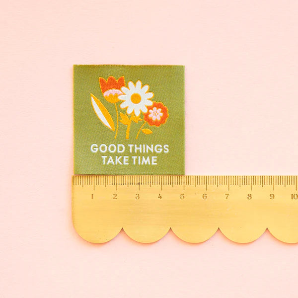 Sarah Hearts - Sewing Labels - Good Things Take Time