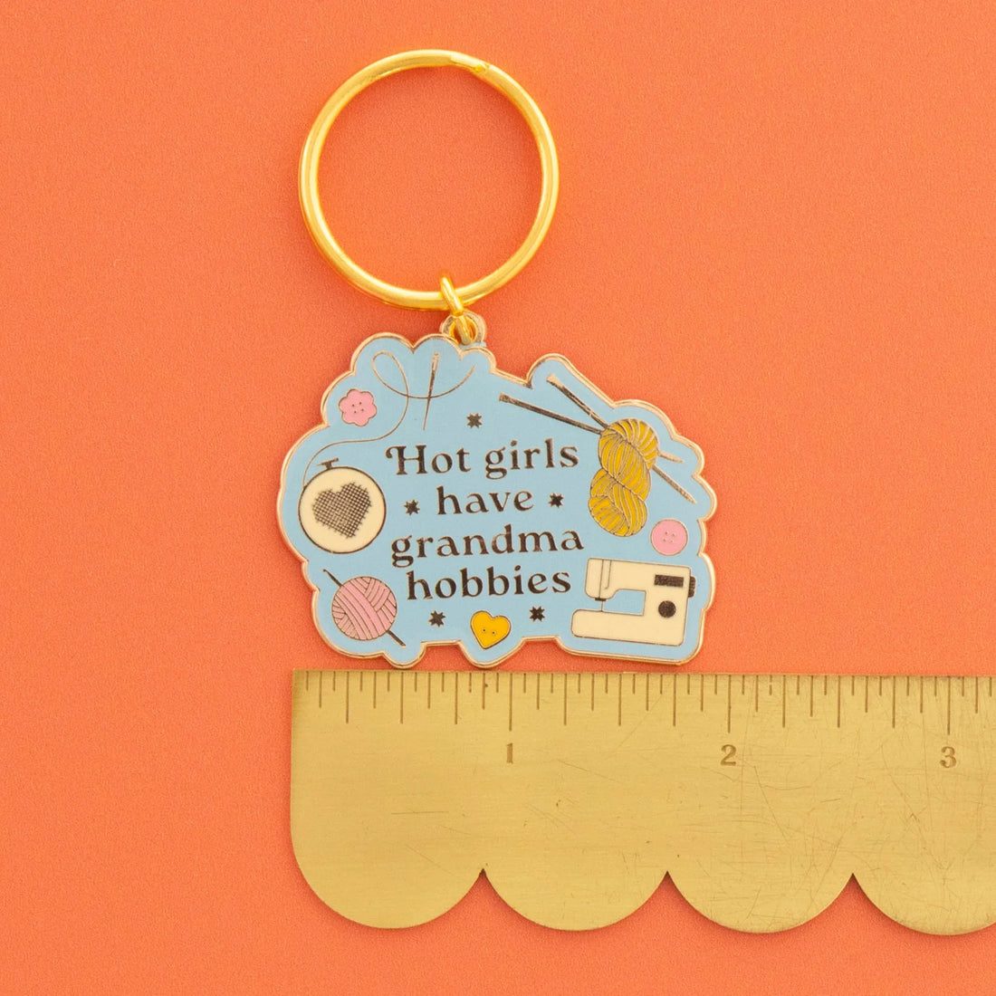 Sarah Hearts - Keychain - Hot Girls Have Grandma Hobbies