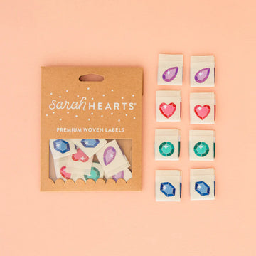 Sarah Hearts - Sewing Labels - Jewels Multipack
