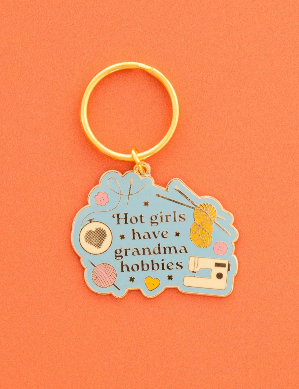 Sarah Hearts - Keychain - Hot Girls Have Grandma Hobbies
