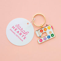 Sarah Hearts - Keychain - Daisy Sewing Machine