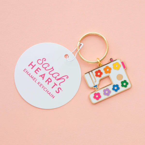 Sarah Hearts - Keychain - Daisy Sewing Machine