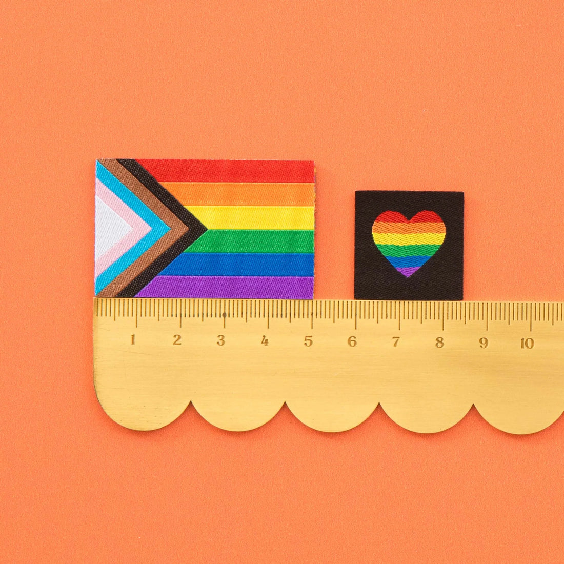 Sarah Hearts - Sewing Labels - Pride Rainbow - Iron-on