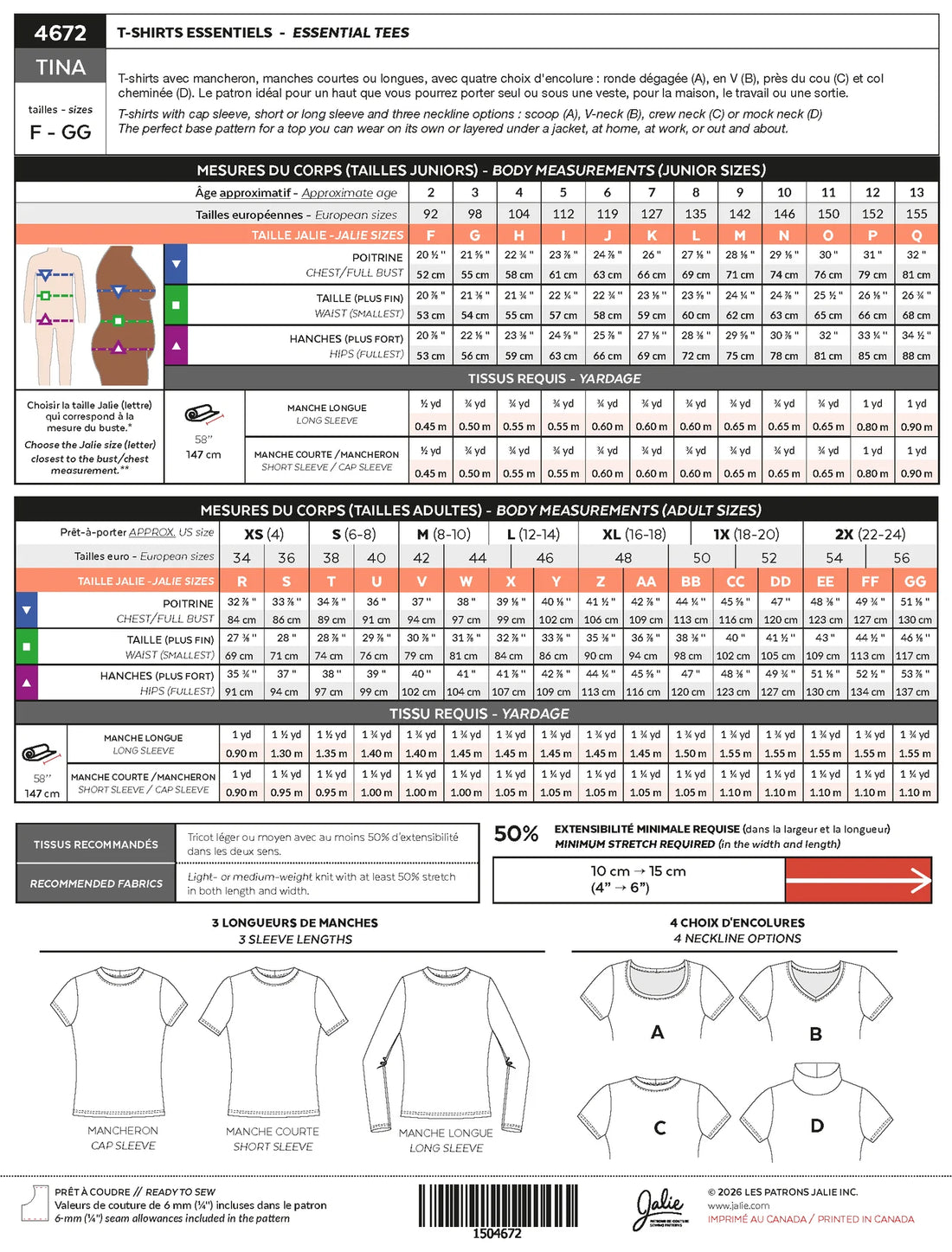 Jalie - Tina Essential Tee