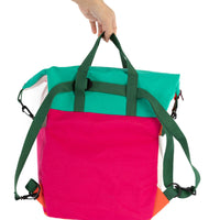 Upcycle fabric remnants to make a funky convertible backpack