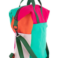 Funky convertible vega bag in a mix of colorful twill