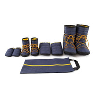 4025 // NORDIK Quilted booties and slippers with travel bag - Jalie