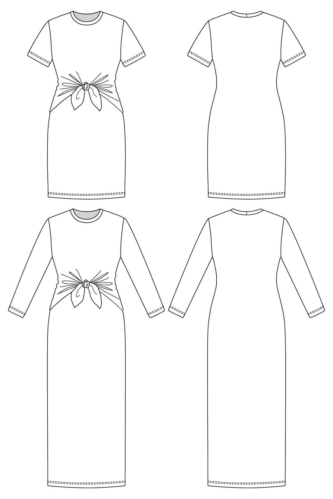LYYTI tie front mini & maxi dress