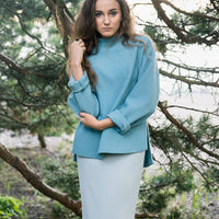 Sweater with dropped shoulders sewing pattern