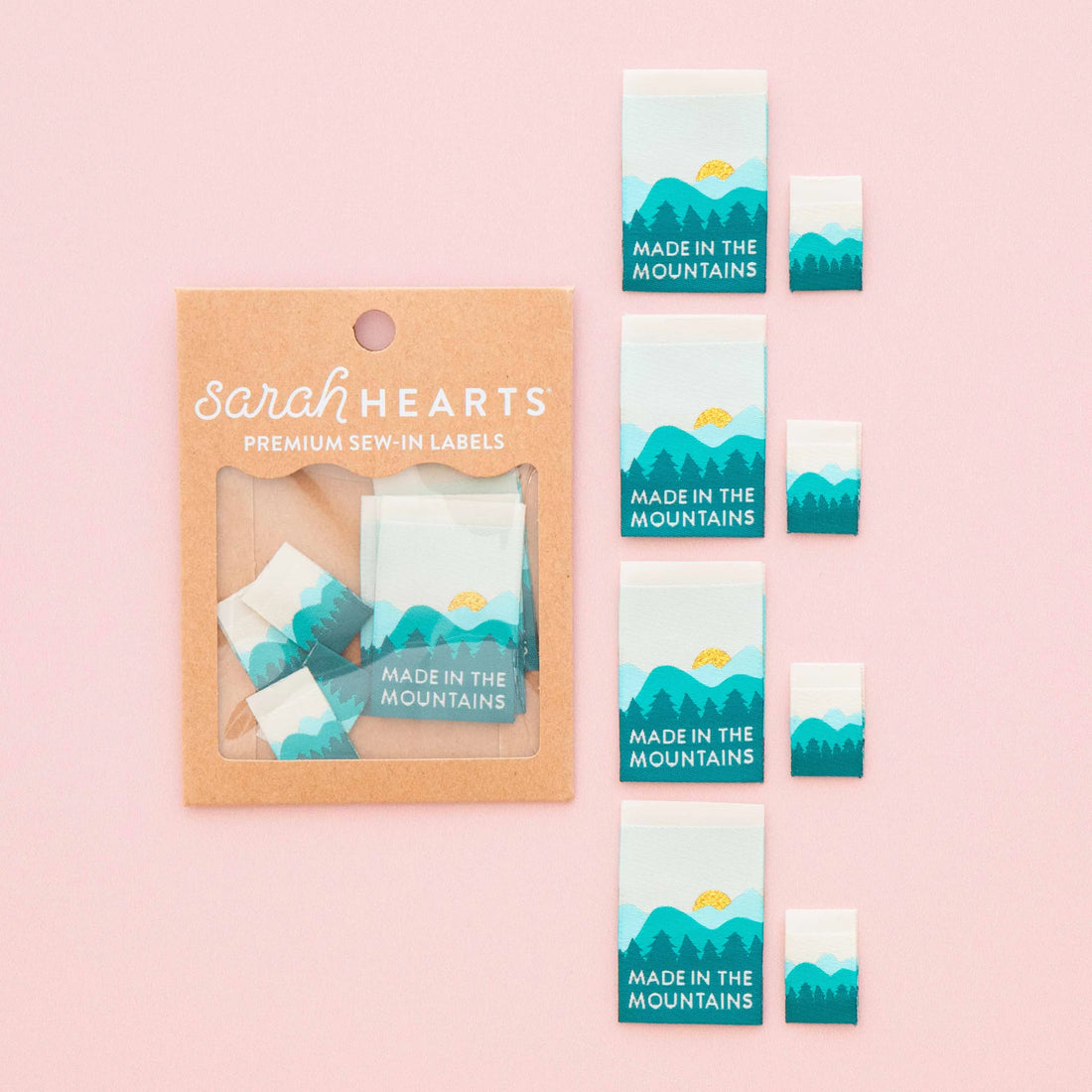 Sarah Hearts - Sewing Labels - Made In The Mountains