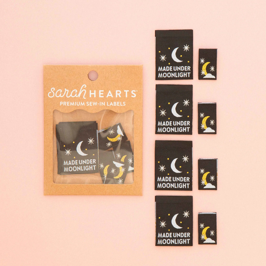 Sarah Hearts - Sewing Labels - Made Under Moonlight