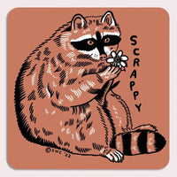 Stay Home Club - Vinyl Sticker - Scrappy Raccoon