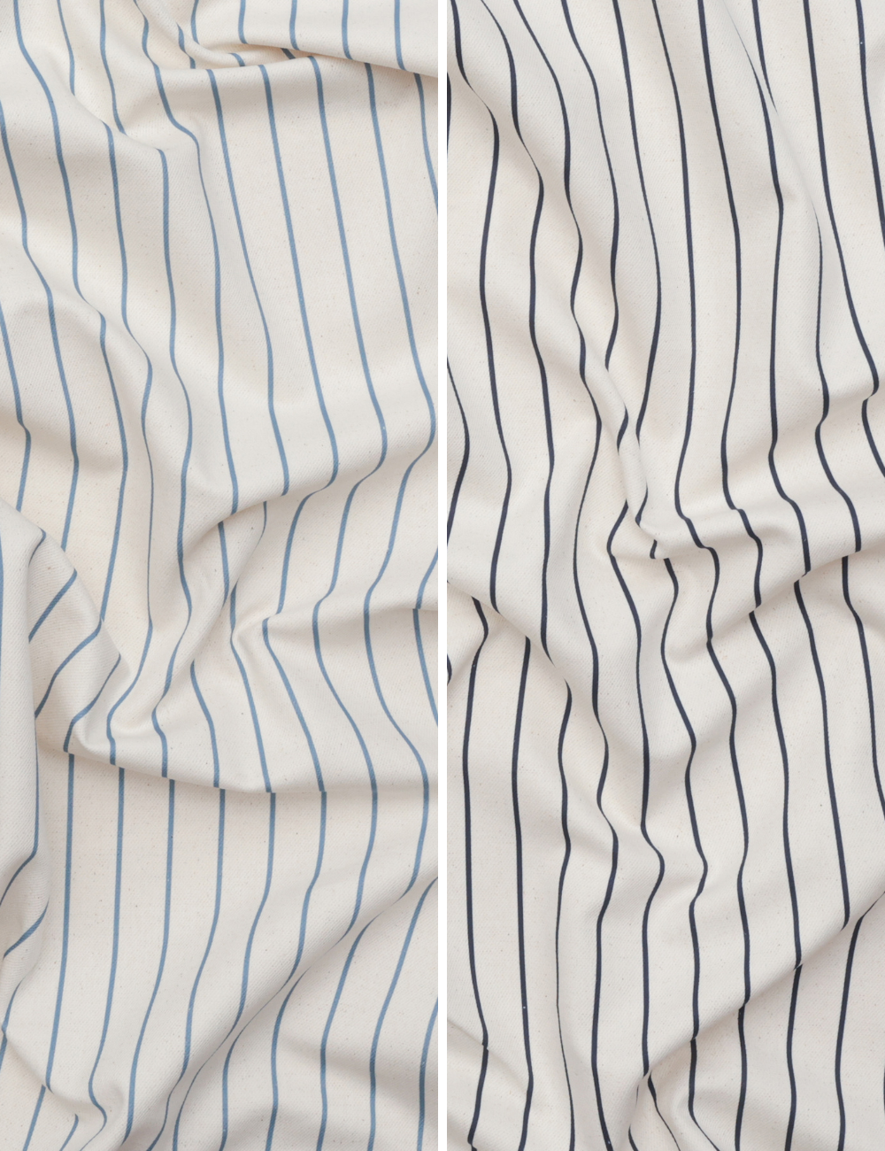 Cotton Blend - Canvas - Printed Stripe - Assorted