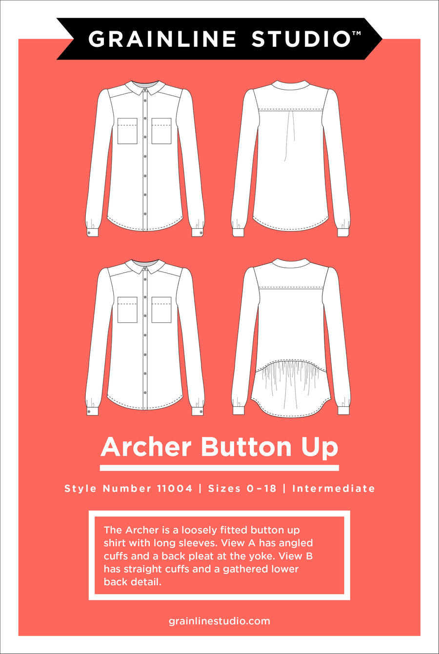 Grainline Studio - Archer Button Up - 0-18