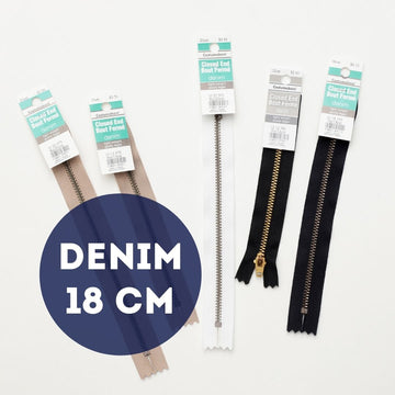 COSTUMAKERS - Denim Closed End Zipper - 18cm - Assorted