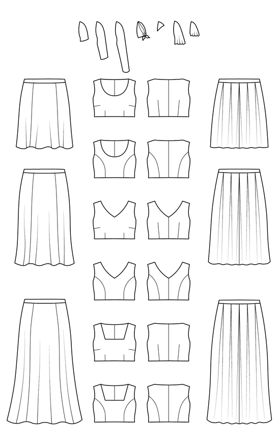 Cashmerette - Upton Dress & Skirt - 12-32 - Expansion Pack