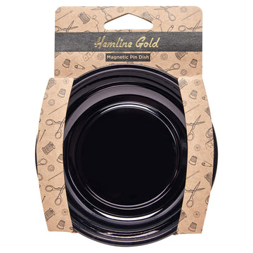 Hemline Gold - Magnetic Pin Dish - Black