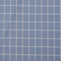 Wool Blend - Suiting - Windowpane Plaid - Light Blue