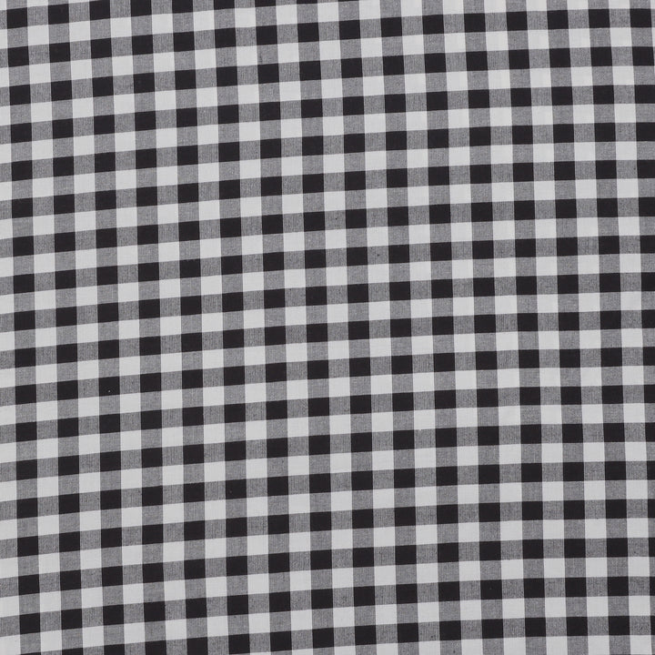 Cotton - Warp and Weft - Black and White - Checkerboard