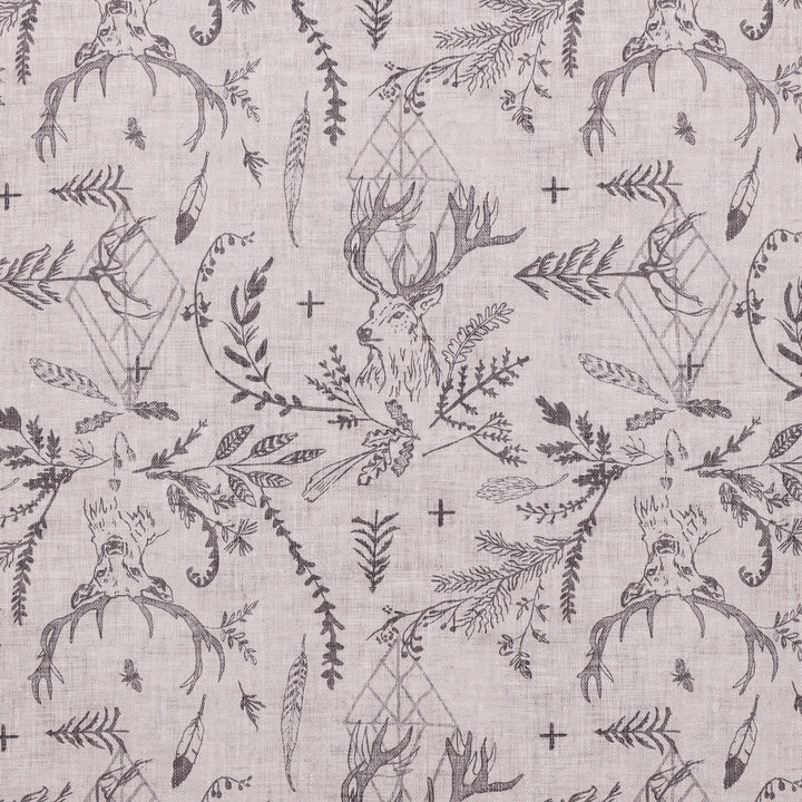 Figo - Cotton - Forest Fable - Stags - Taupe