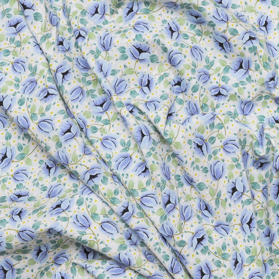 Cotton - Knit - Laguna Print - Cornflower
