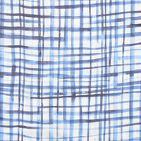 Linen - Digital Print - Painted Plaid - Blue