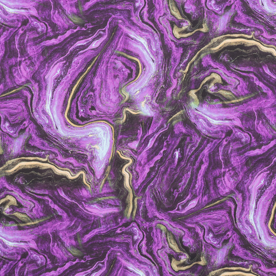 Hoffman - Cotton - Geode + Ink - Purple