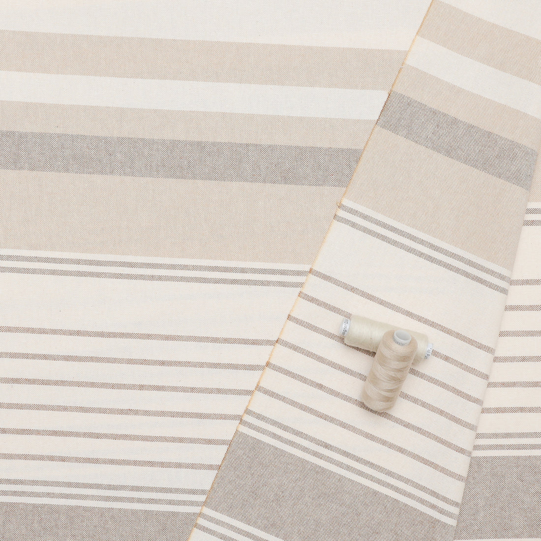 Katia - Cotton Blend - Recycled Canvas Stripe - Linen
