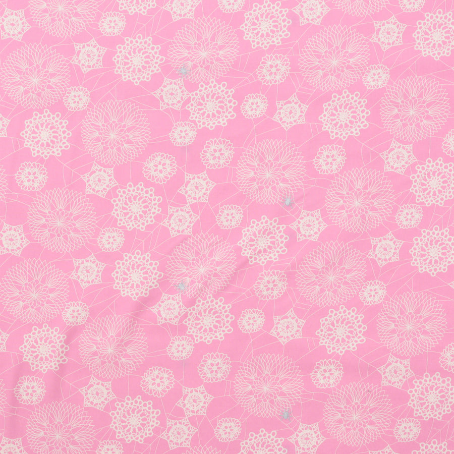 Ruby Star - Cotton - Spooky Darlings - Doily Spiderweb - Pink