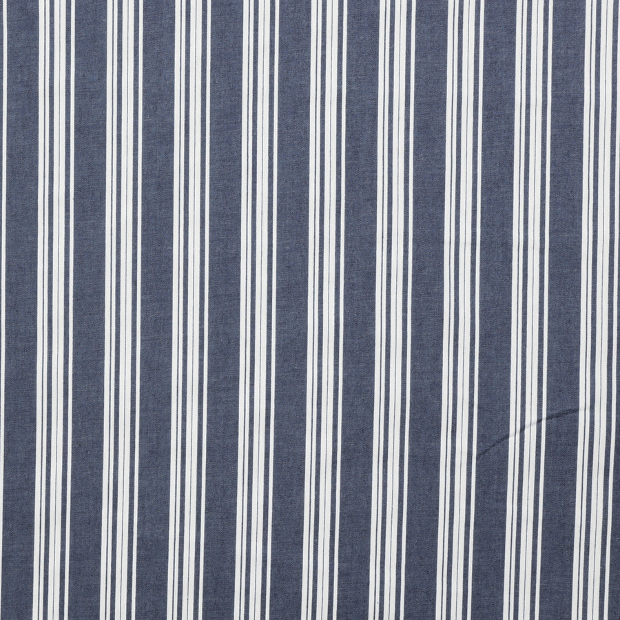 Cotton - Denim - Stripe - Dark Blue