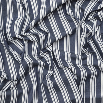 Cotton - Denim - Stripe - Dark Blue
