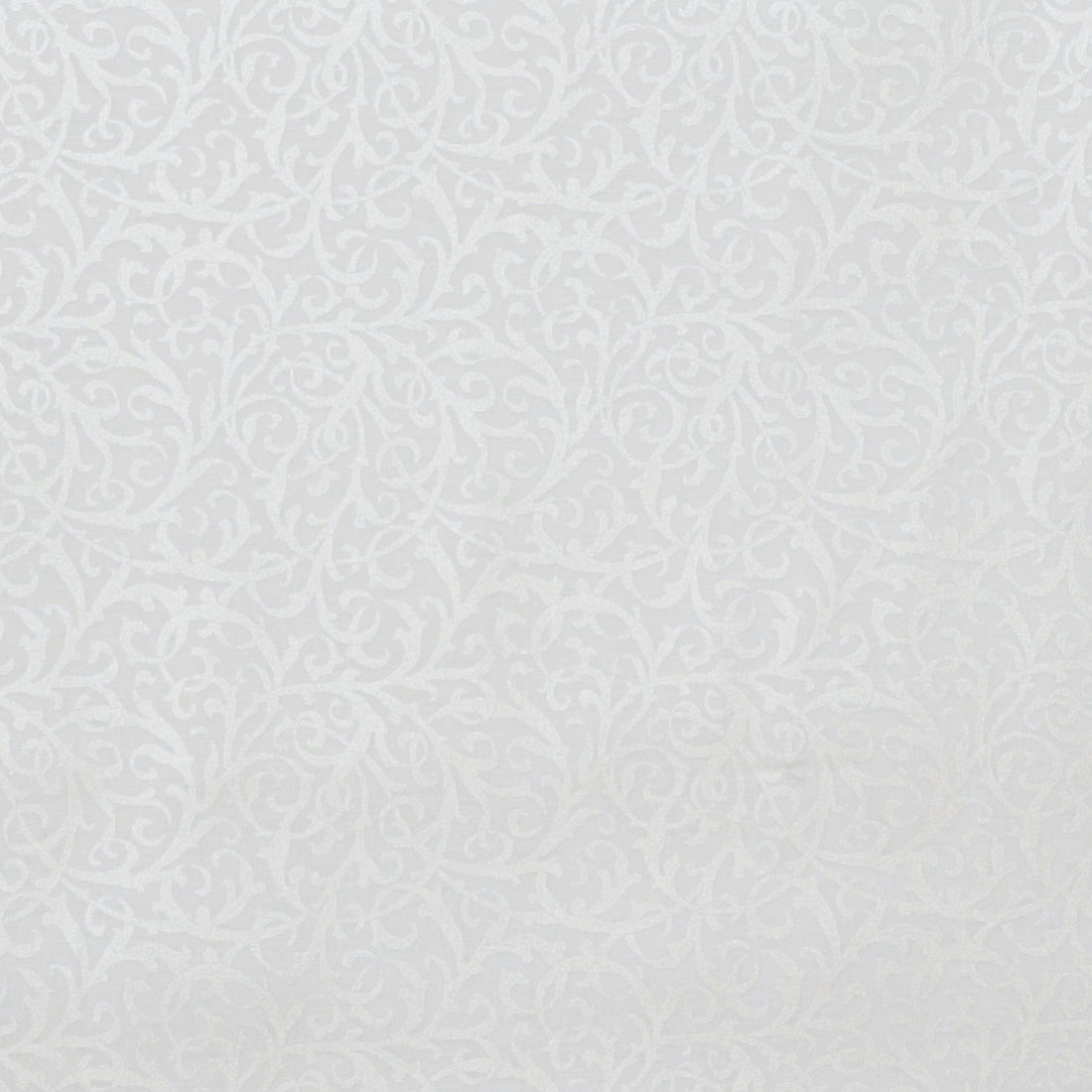 Cotton - Pearl Essence - Intertwined Scroll - Ultra White