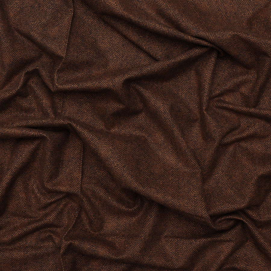 Flannel - Woolies Herringbone - Brown
