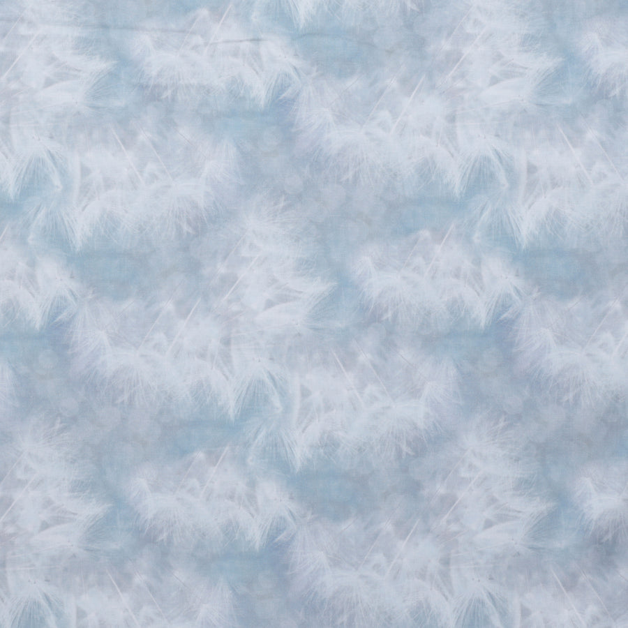 Cotton - Farmhouse Blooms - Digital Print - Ice Blue