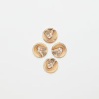 Buttons - 4-Hole - Butterscotch - Assorted Sizes