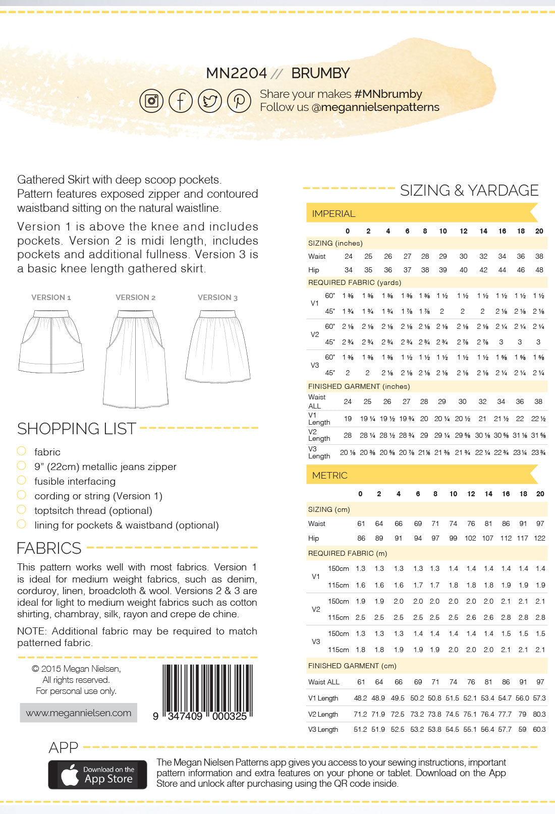 Megan Nielsen - Brumby Skirt