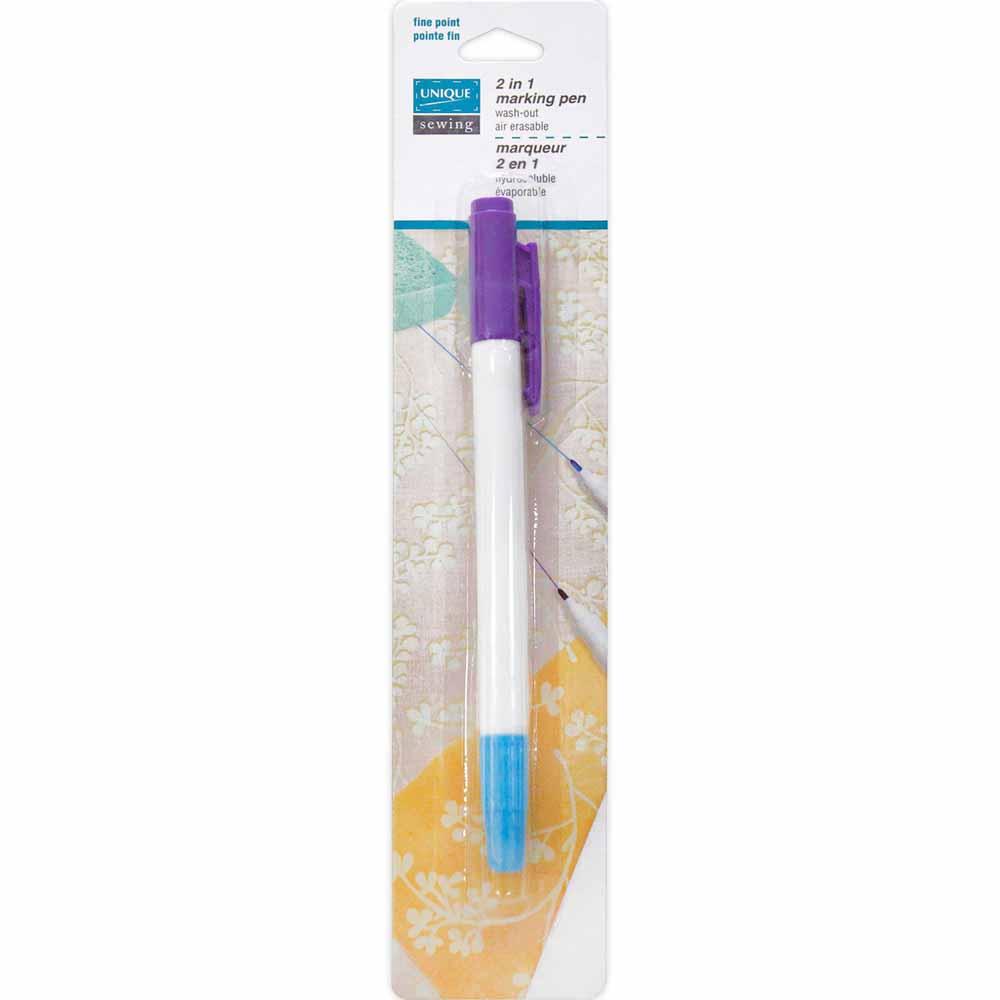 UNIQUE - 2-in-1 Dual-Tip Wash-out/Air Erasable Marking Pen - Fine