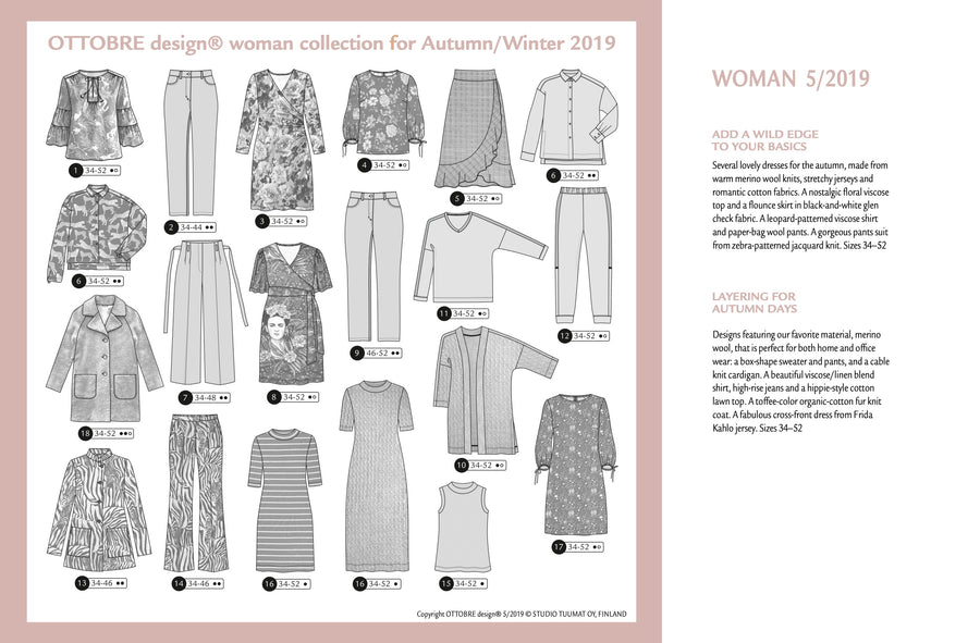 Ottobre - Pattern Magazine - Women's A/W 2019