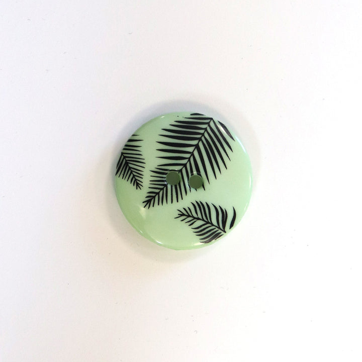 Button - 2 Hole - 25mm - Leaf Print - Assorted